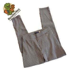 Tommy Hilfiger Women's Black White Daisy Flower Print Stretch Pants Size 6